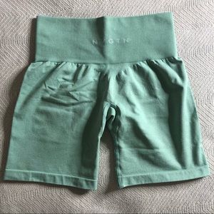 Nvgtn sage green shorts